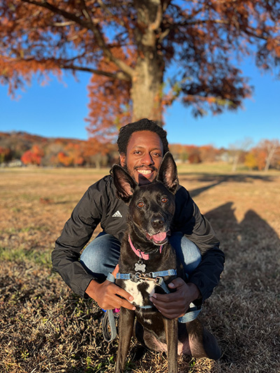 Mike and his pooch, Sasha